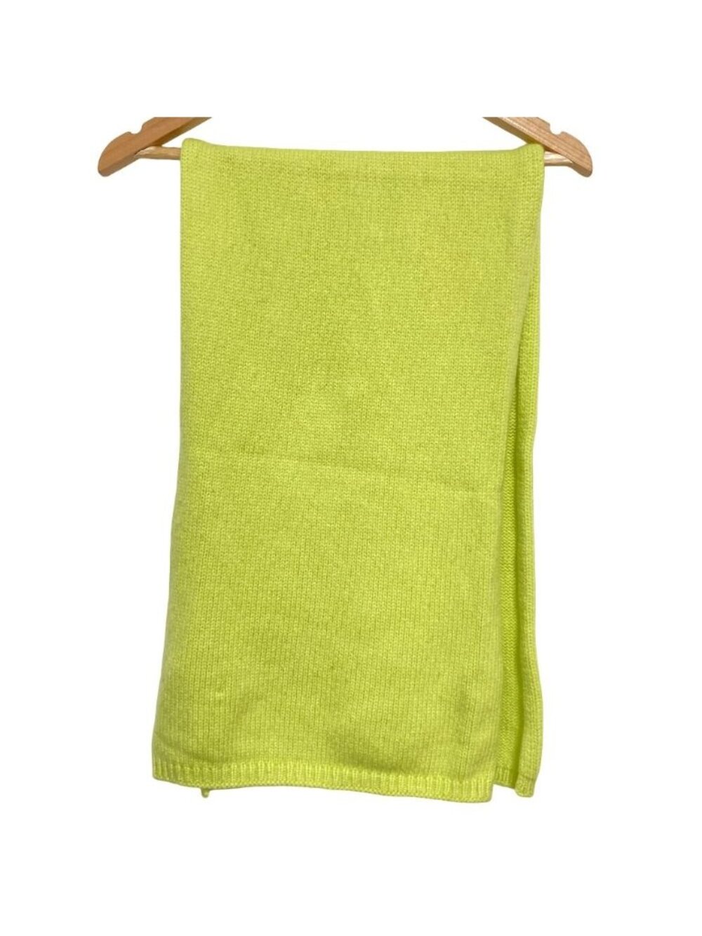 Hermes Cashmere 100% Knit Scarf Yellow Sweater